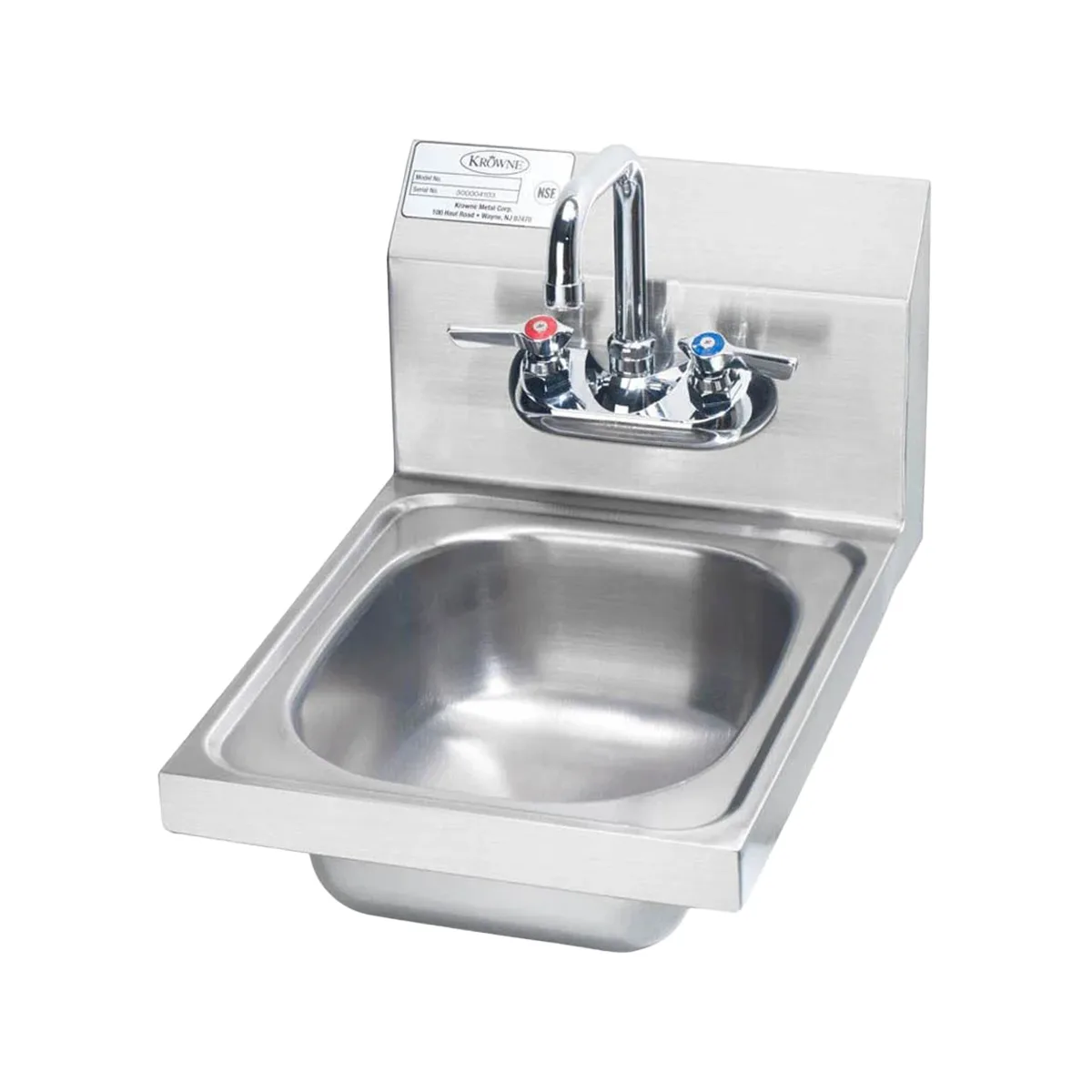 Krowne HS-9L 12" Wall Mounted Space Saver Hand Sink