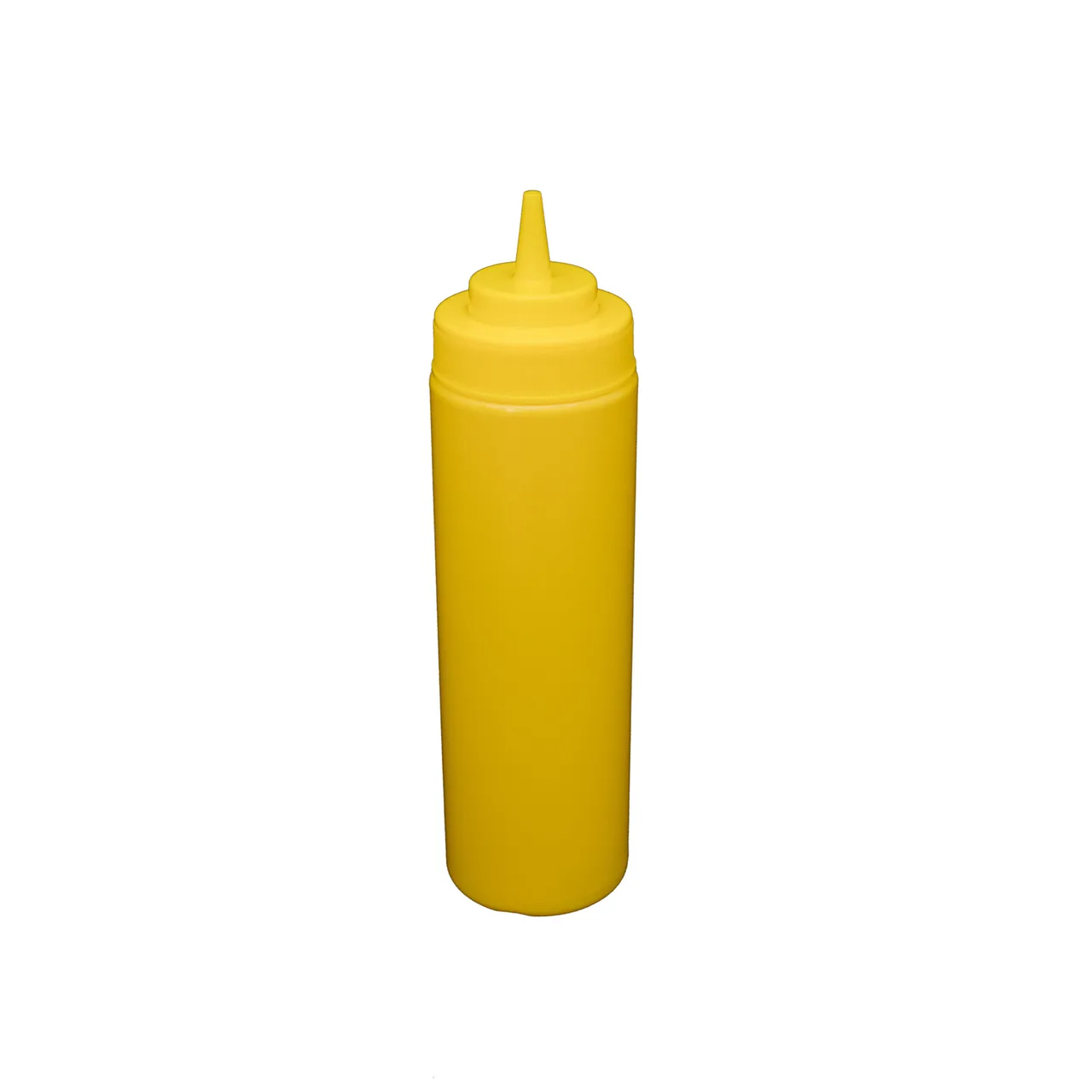 CAC China SQBT-W-24Y Squeeze Bottle, 24 oz Yellow Plastic, BPA‑Free Cap, Single Tip - 6/Pack