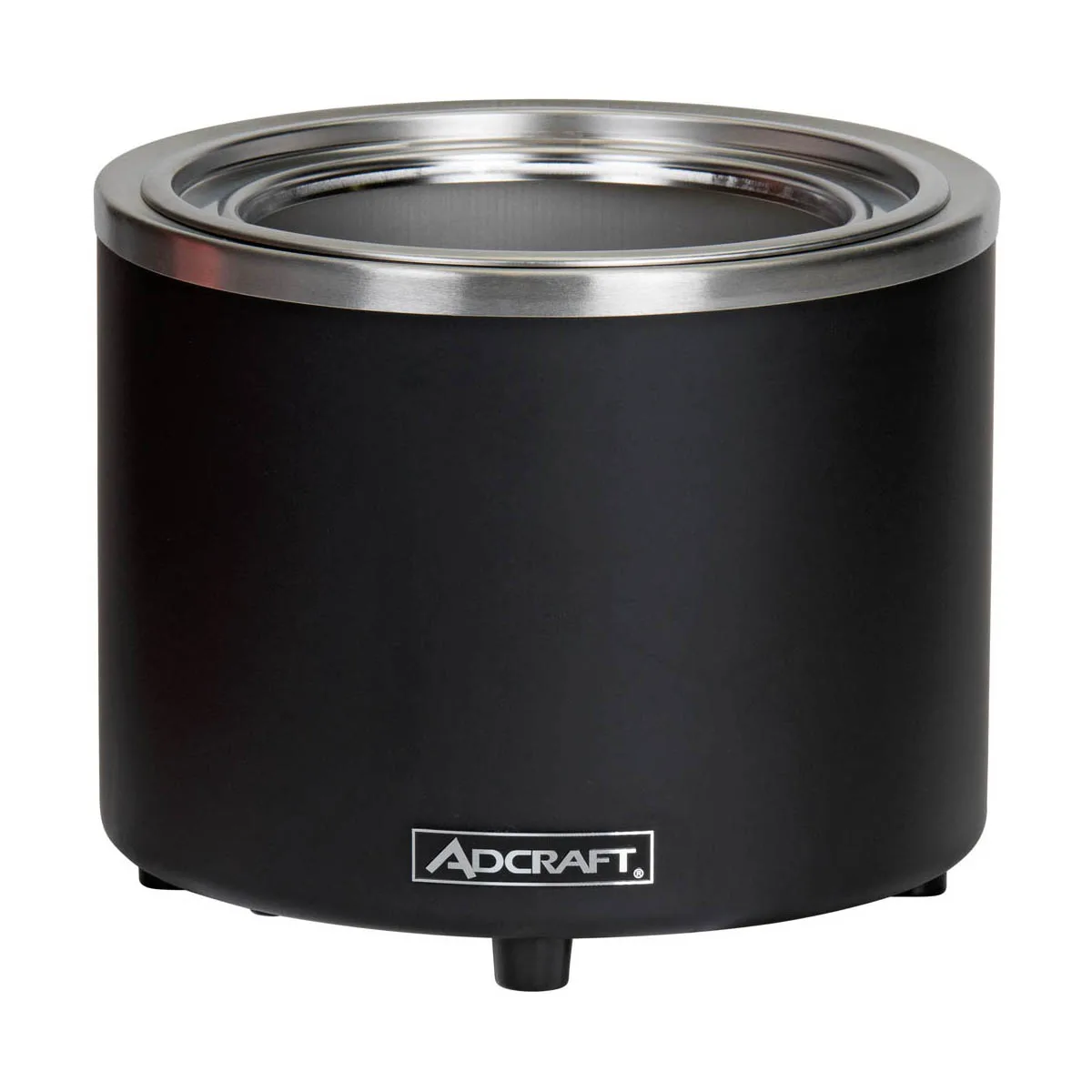 Adcraft FW-1200WR/B Countertop Round Food Cooker/Warmer w/ 7/11 Qt. Capacity, Black