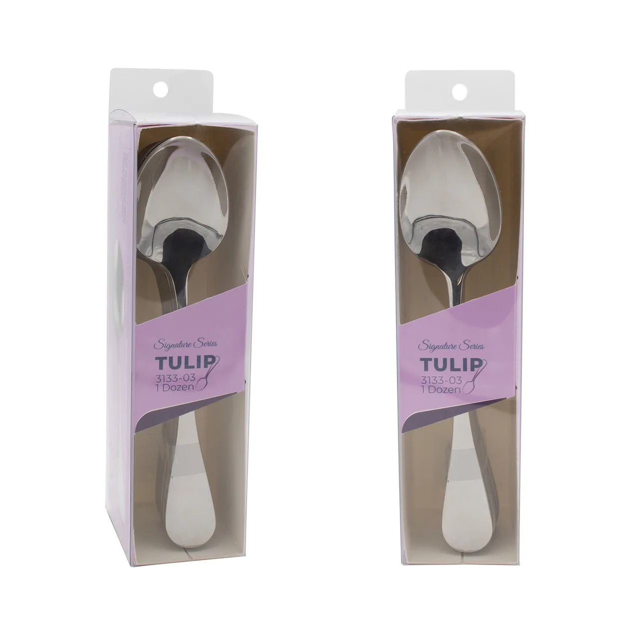 CAC China 3133-03 - Tulip CPK Dinner Spoon, 7¼" Extra Heavy Duty, 18/0 Stainless Steel - 1 Dozen