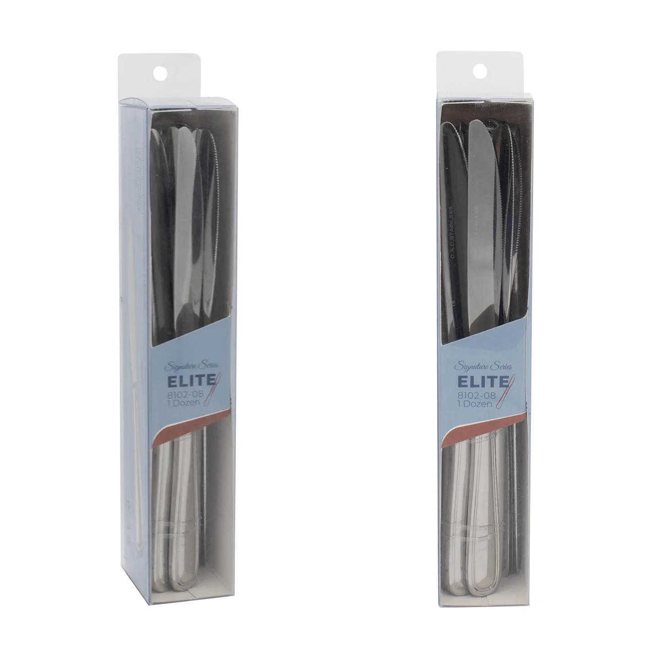 CAC China 8102-08 Elite CPK Dinner Knife, 9 1/4" Extra Heavy Weight, 18/8 Stainless Steel - 1 Dozen