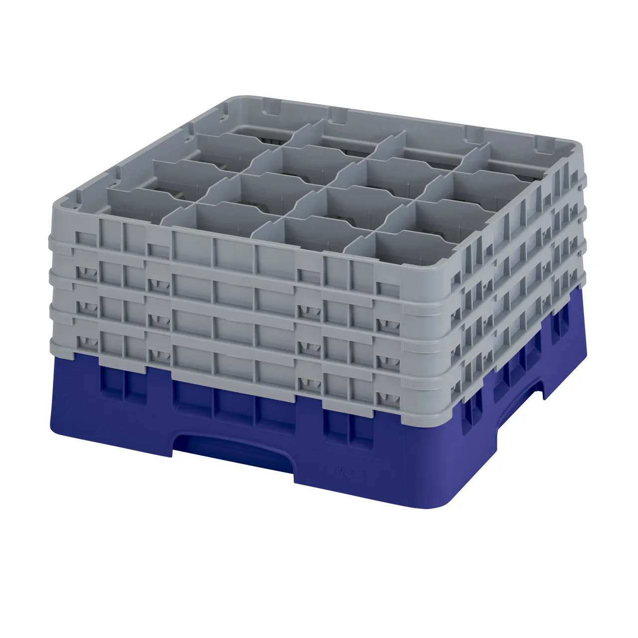 Cambro 16S900186 Camrack Glass Rack, Navy Blue, Full Size, 19-3/4 x 19-3/4, 16 Compartments