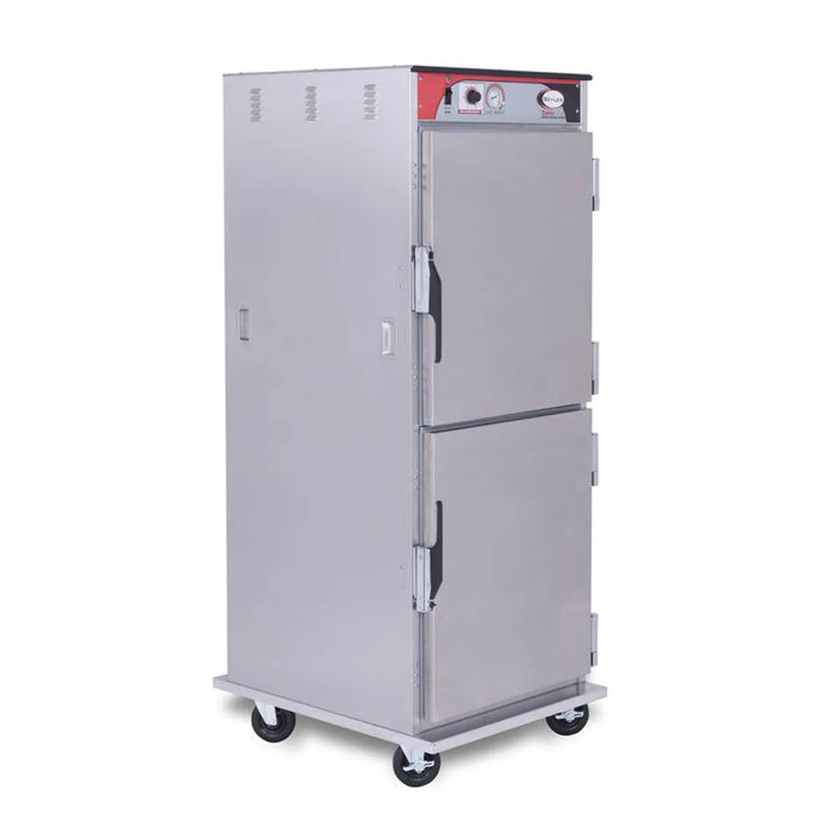 BevLes HTSS74W121 Full Height Insulated Heated Holding Cabinet, (2) Solid Dutch Door