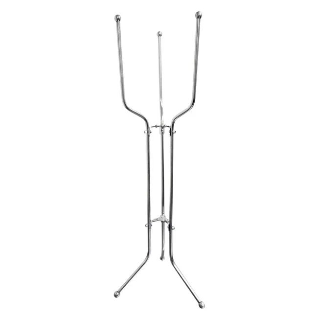 Omcan USA 80838 Folding Stand - 8‑Quart Wine Bucket Support, Stainless Steel Triple Leg Base
