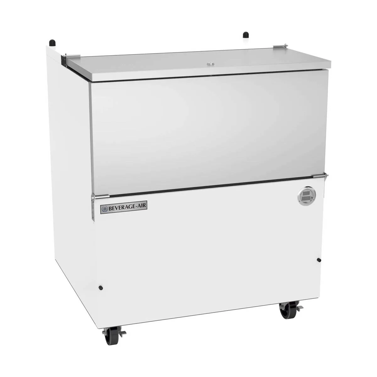 Beverage Air SM34HC-W 34" Single Sided Milk Cooler, Cold Wall, 8 Crates Capacity