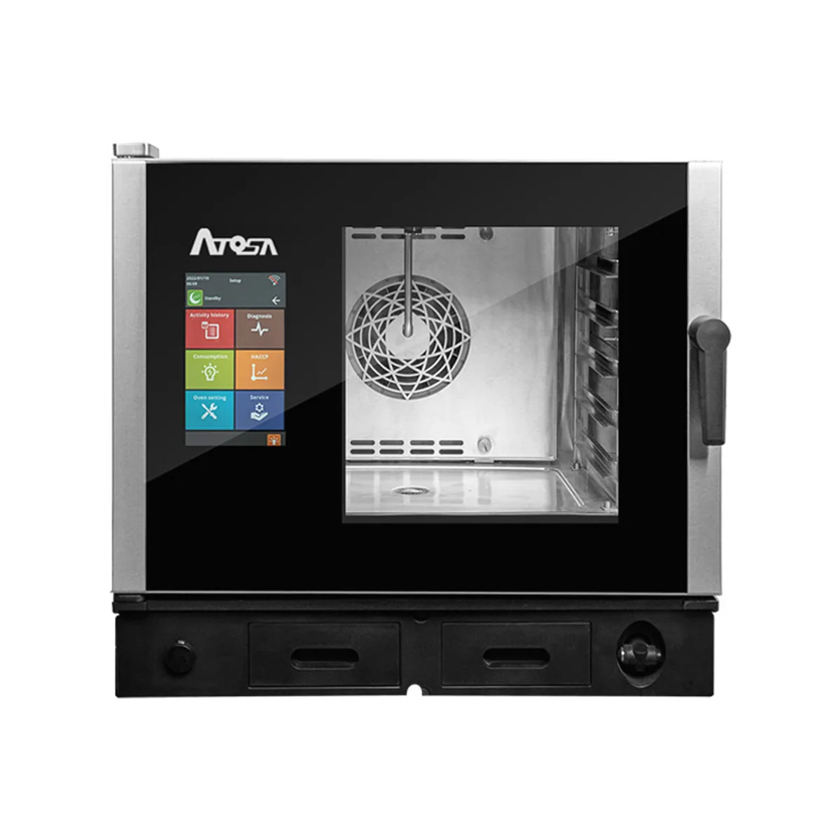 Atosa USA AEC-0511 E Half Size 5 Pan Electric Combi Oven w/ Smart Screen, Boilerless, 208/240V