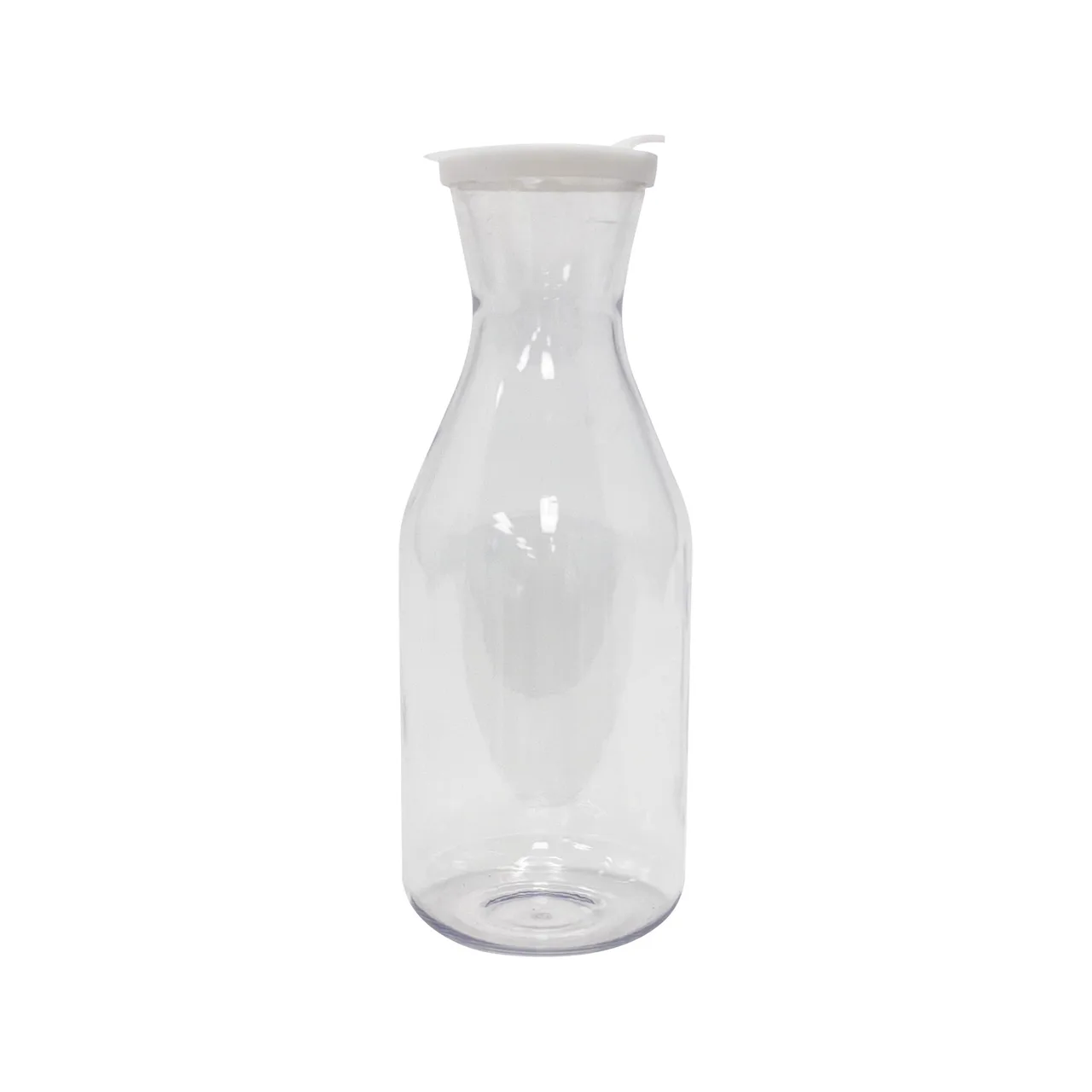 CAC China DCTL-16 Decanter Carafe, 1.6 Qt (35‑59 oz) Clear Plastic Beverage Dispenser with Cover, NSF Certified