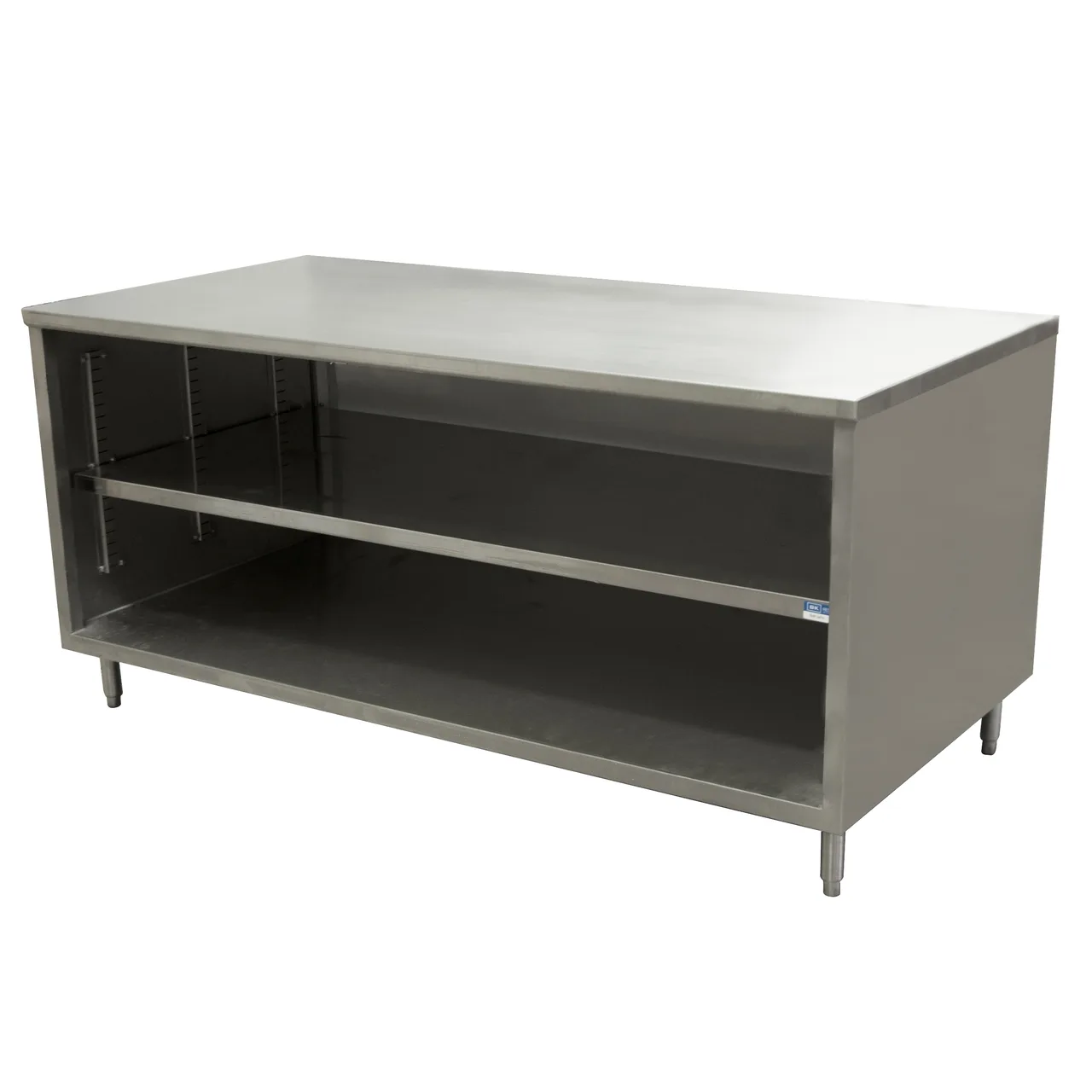 BK Resources CST-3072 Cabinet Base Open Front Work Table, 72"W x 30"D - Square / Flat Edge