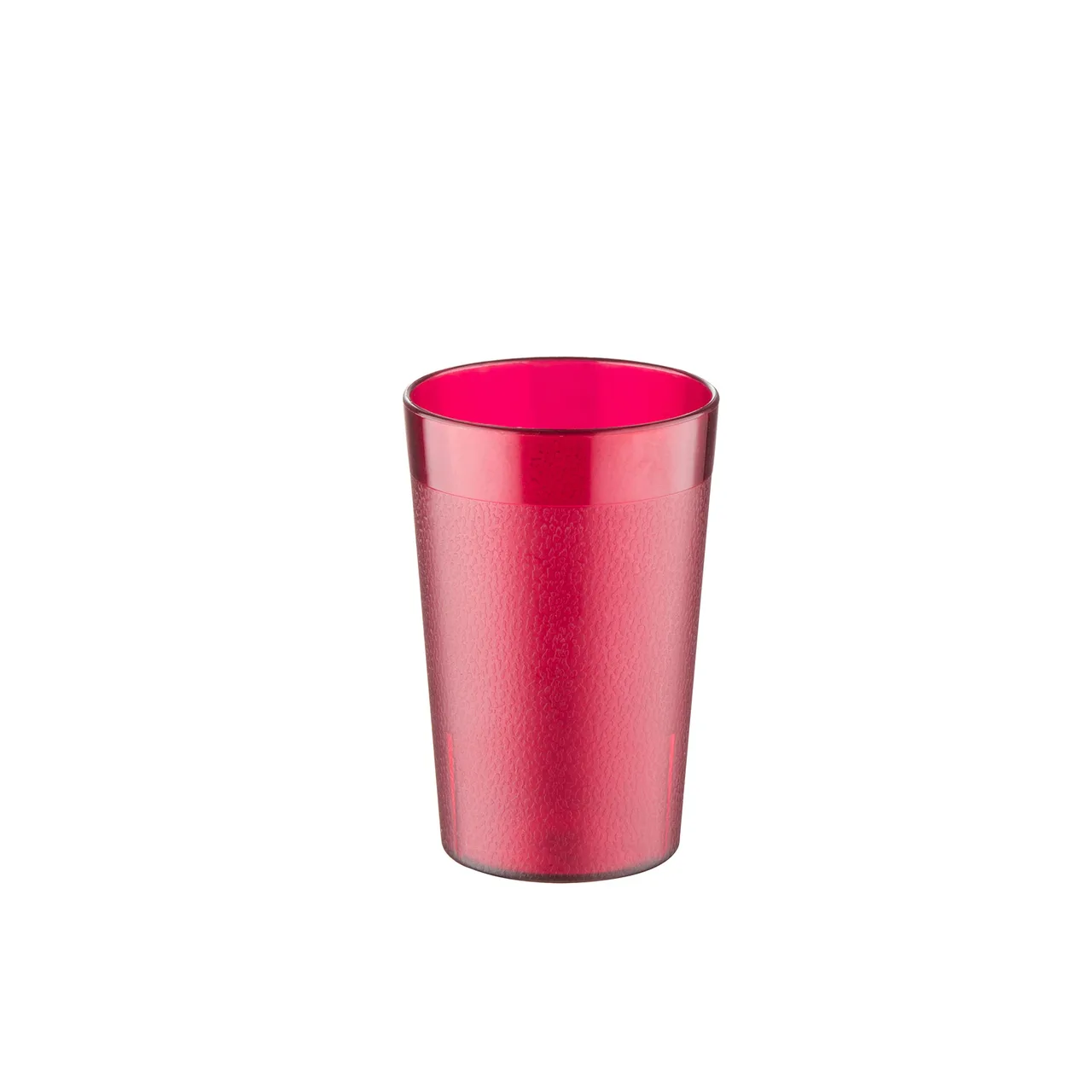 CAC China BVPT-08RD 8 oz Pebbled Red SAN Plastic Tumbler, Stackable, Dishwasher Safe - 1 Dozen