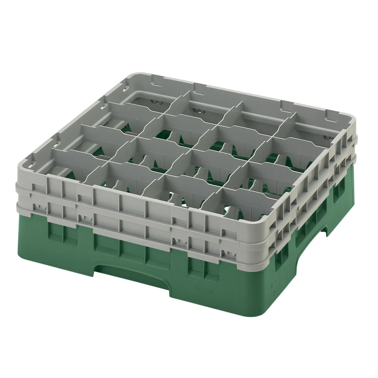 Cambro 16S534119 Camrack Glass Rack, Sherwood Green, Full Size, 19-3/4" x 19-3/4", 16 Compartments