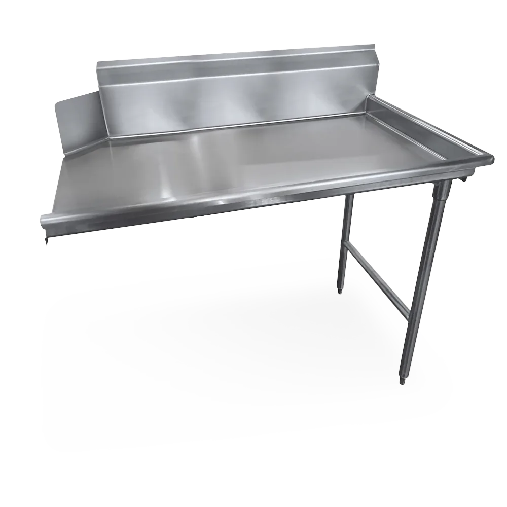 Steel Works SWCDT-48R 48"x30" Clean Dishtable, 9" Backsplash - 16 Gauge S.Steel / Right Drainboard