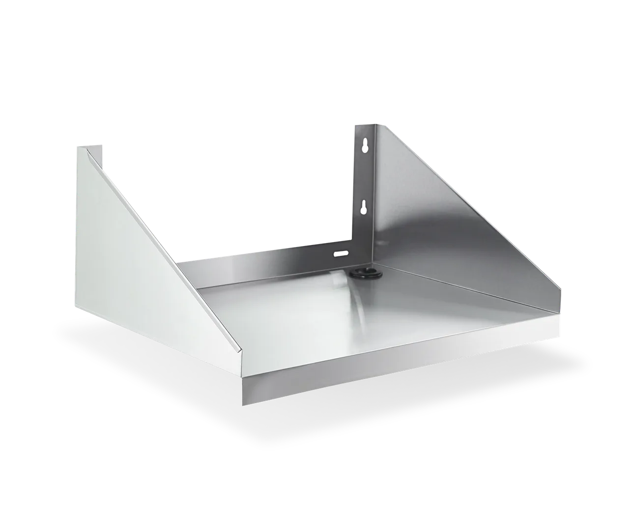 Steel Works SWWMS-2418 Wall Mount Microwave Shelf, 24" x 18" x 10"H, 18ga 430 Stainless Steel