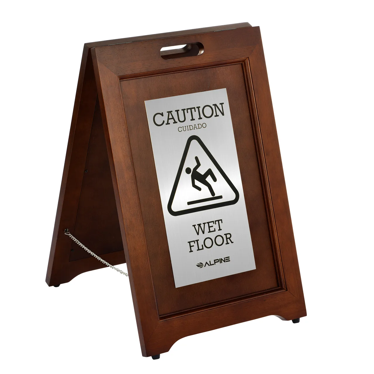 Alpine Industries ALP499-SSB Wet Floor Sign, "Caution", 2-Sided