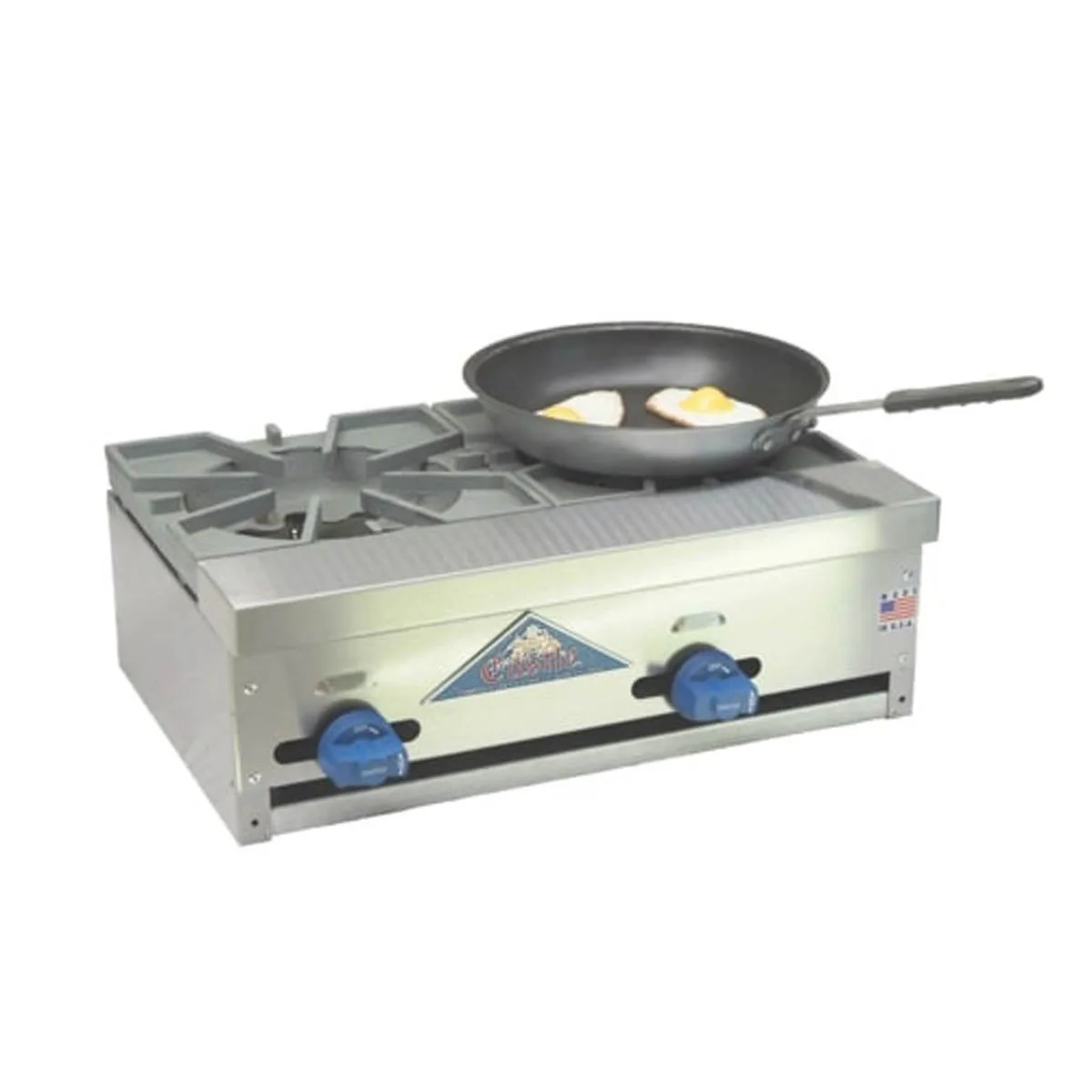 Comstock-Castle FHP2 24" Countertop Gas Hotplate with (2) Burners, Manual Controls, 48.000 BTU
