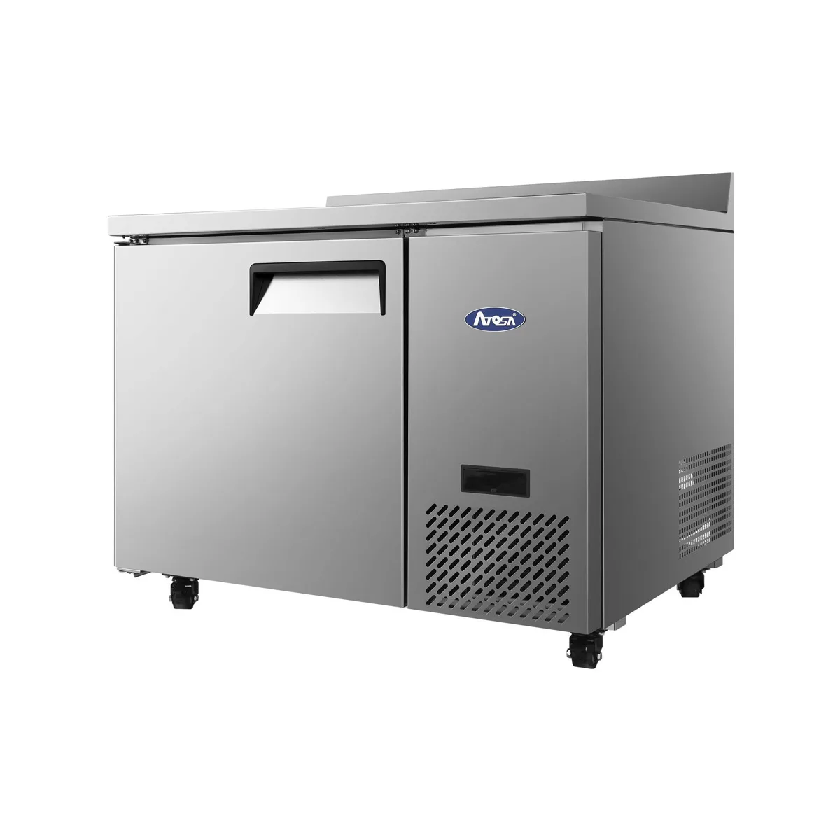 Atosa USA MGF44GR 44" 1-Section Worktop Refrigerator with Backsplash, Door, 9.7 cu. ft.