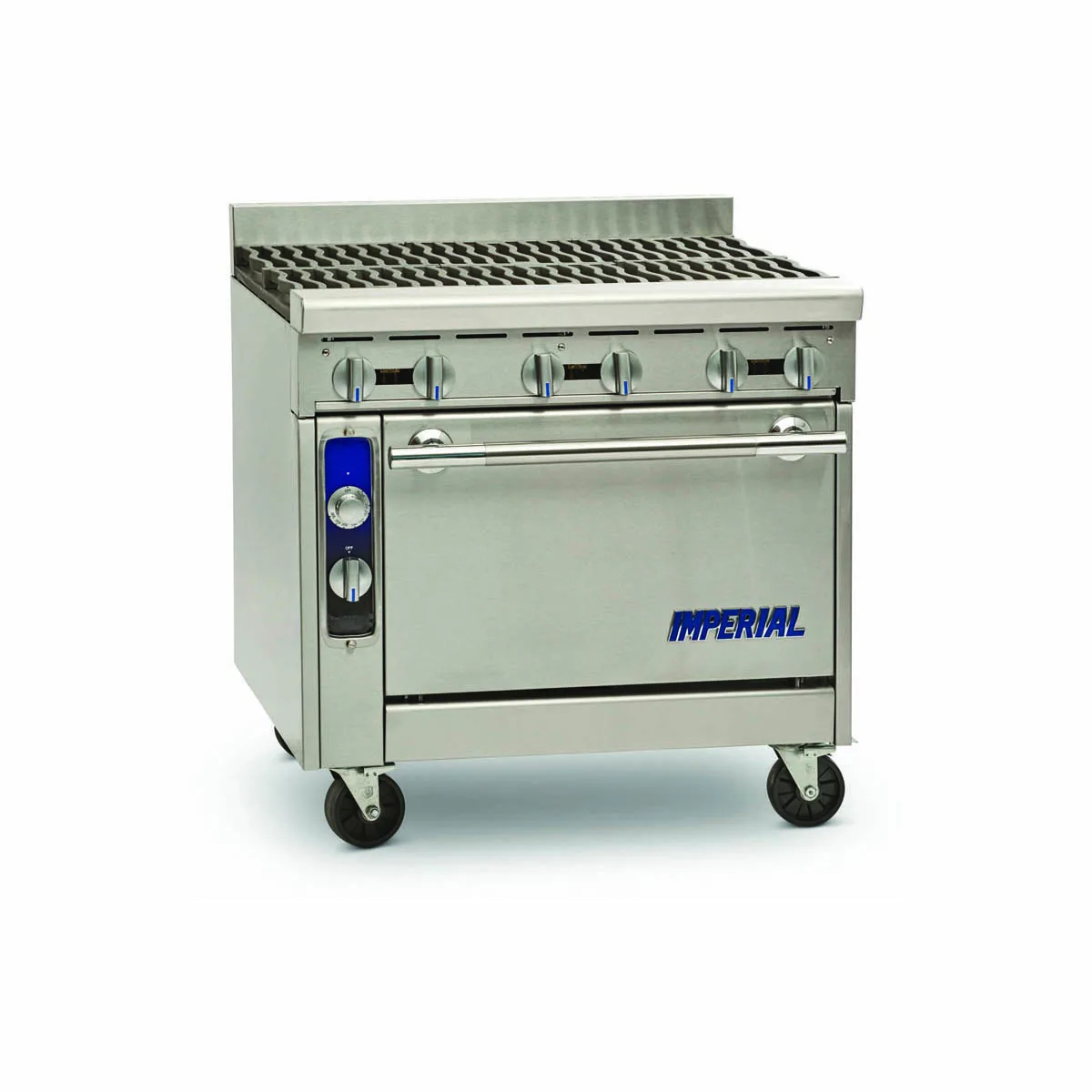 Imperial IHR-6-XB 36" Gas Heavy Duty Range (6) Open Burners, (1) Cabinet Base, 210.000 BTU