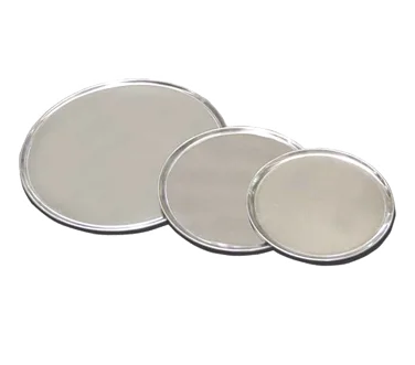 Omcan USA 20219 Commercial Pizza Pan, 13" Round Aluminum Tray, Solid Construction, 12"-13" Diameter