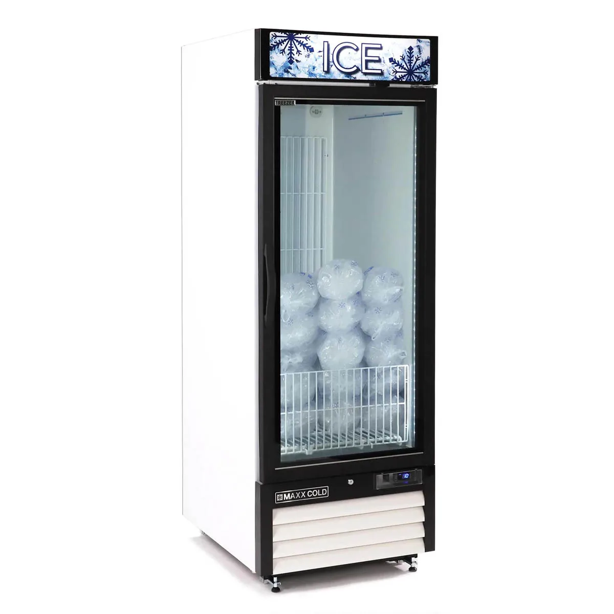 Maxx Cold MXM1-23FHC-ICE 27" Glass Door Freezer Merchandiser, 23 cu. ft.
