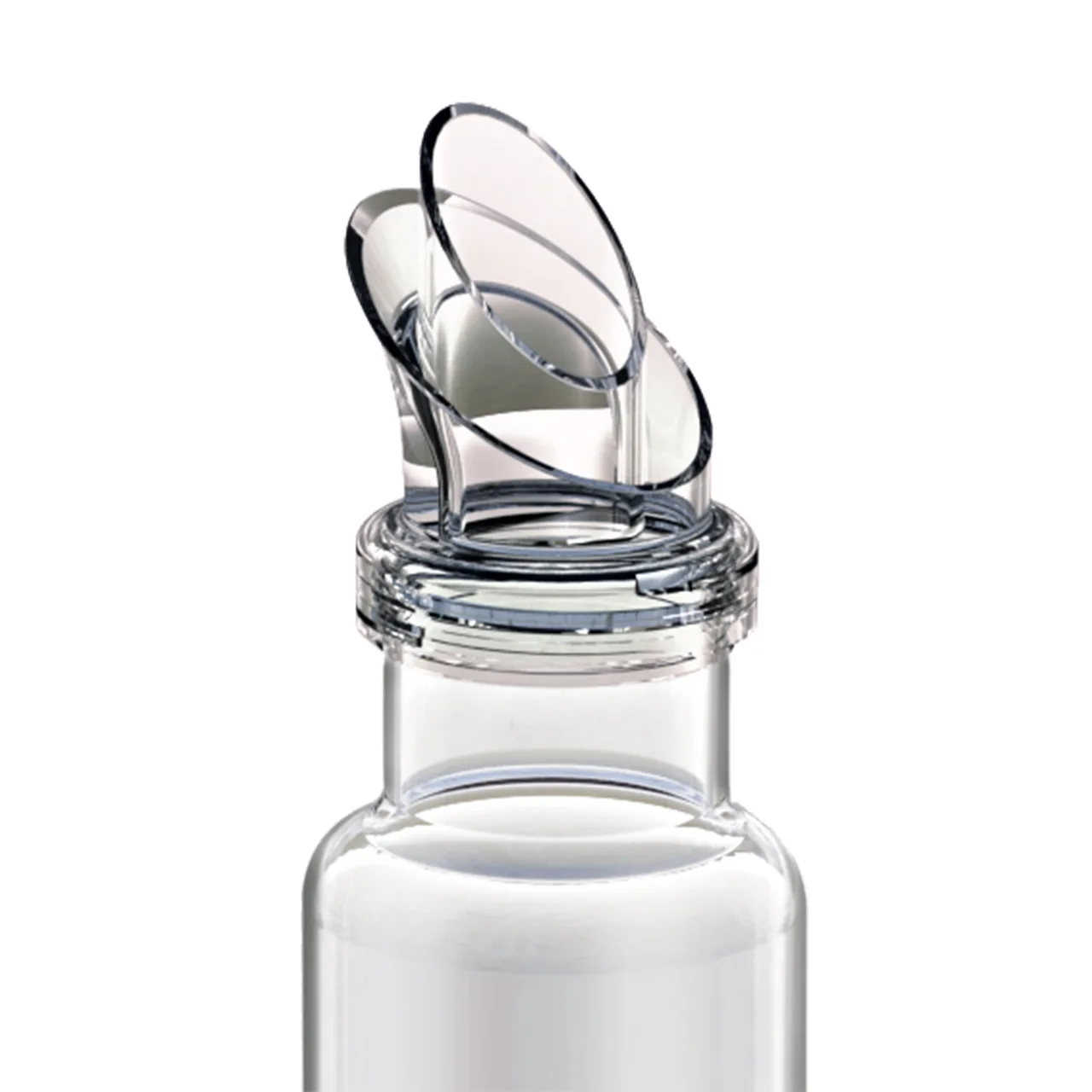 Cal-Mil 3300-28NODRIP - Clear Dripless Pour Lid For 16‑Ounce Salad Dressing Bottle, Spout Design