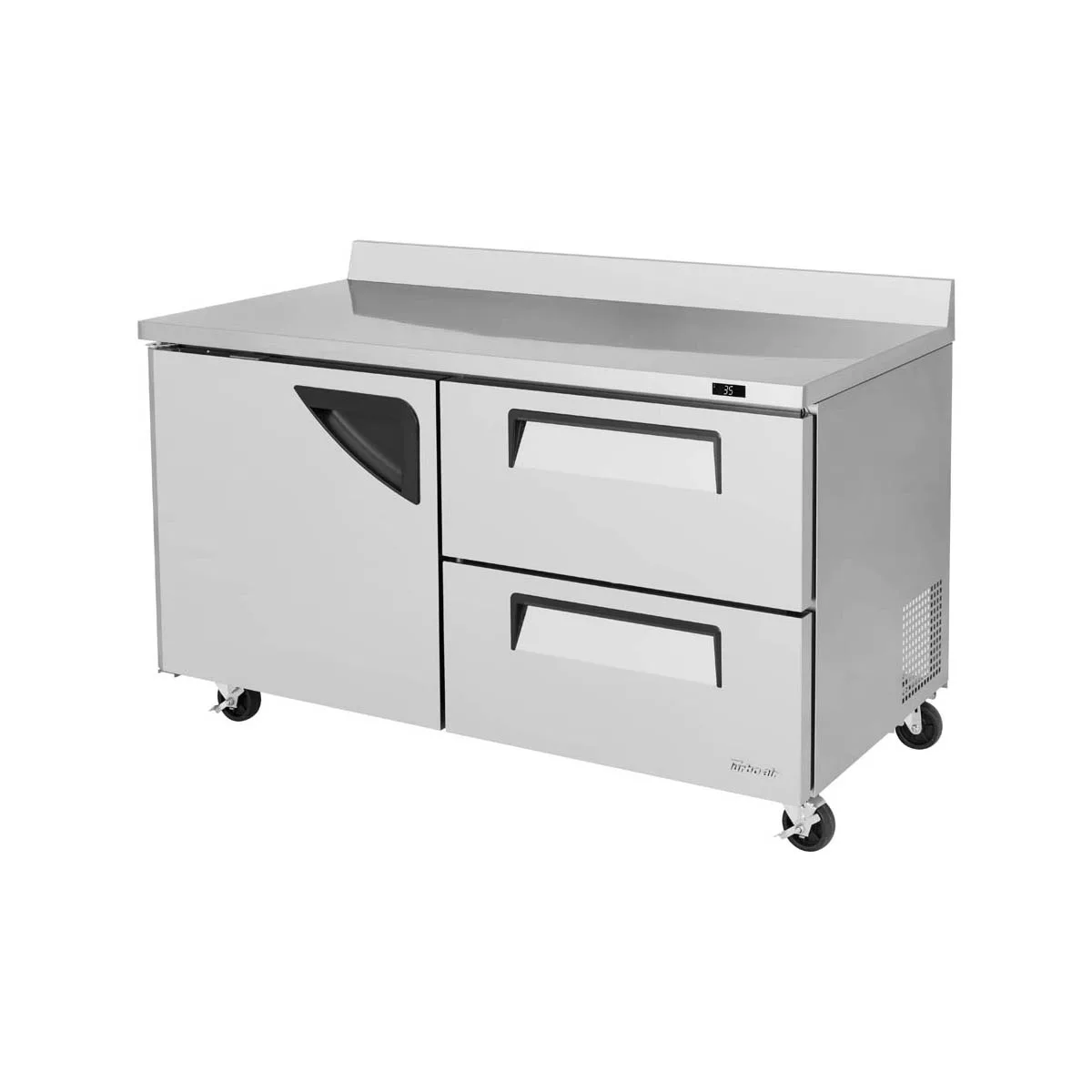 Turbo Air TWR-60SD-D2-N 60" 2-Section Worktop Refrigerator w/ 1 Door & 2 Drawers, 16 cu. ft.