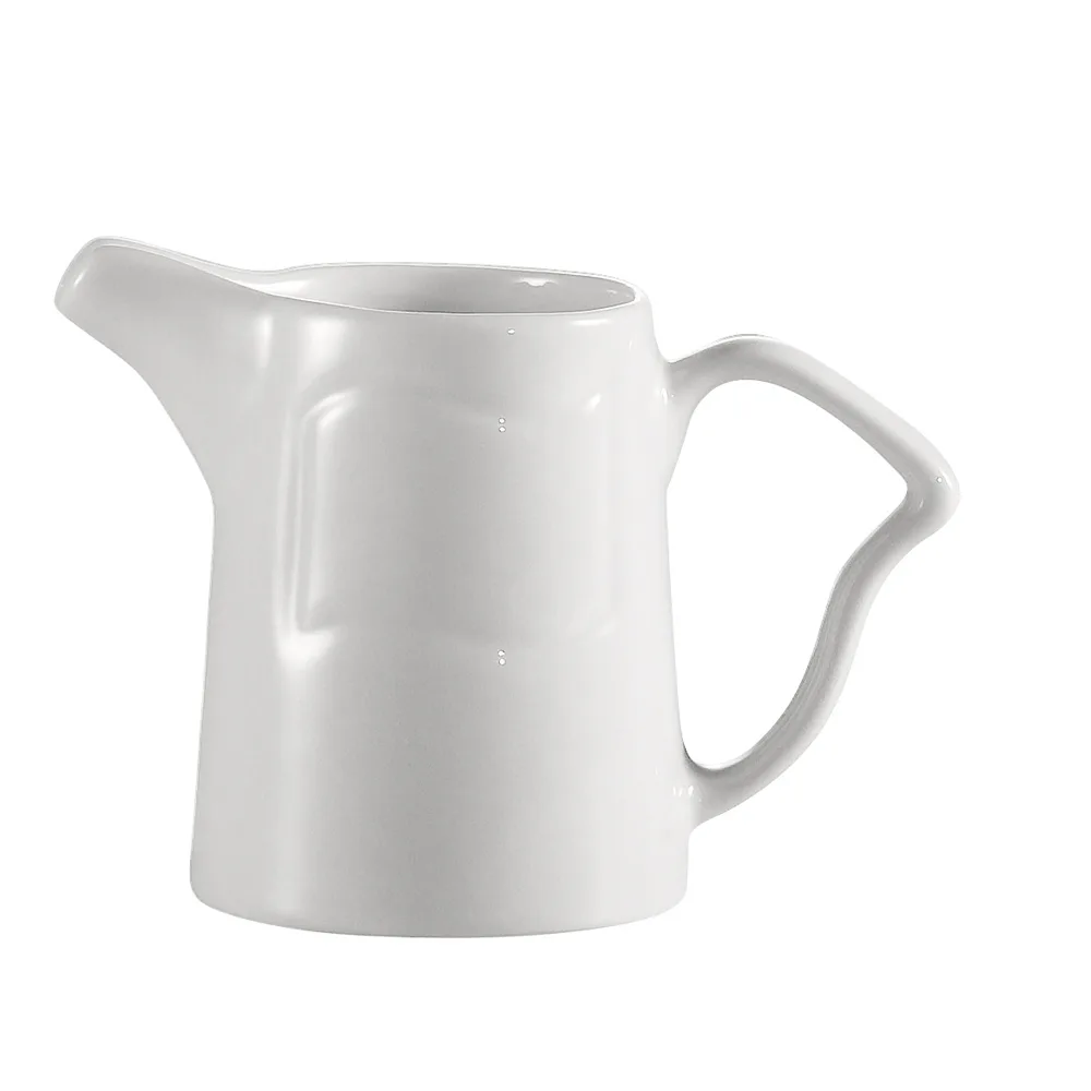 CAC China SOH-PC - Soho Creamer Pitcher, 6 oz, 3½" L x 2⅜" W x 3½" H, White with Handle - 1 Dozen