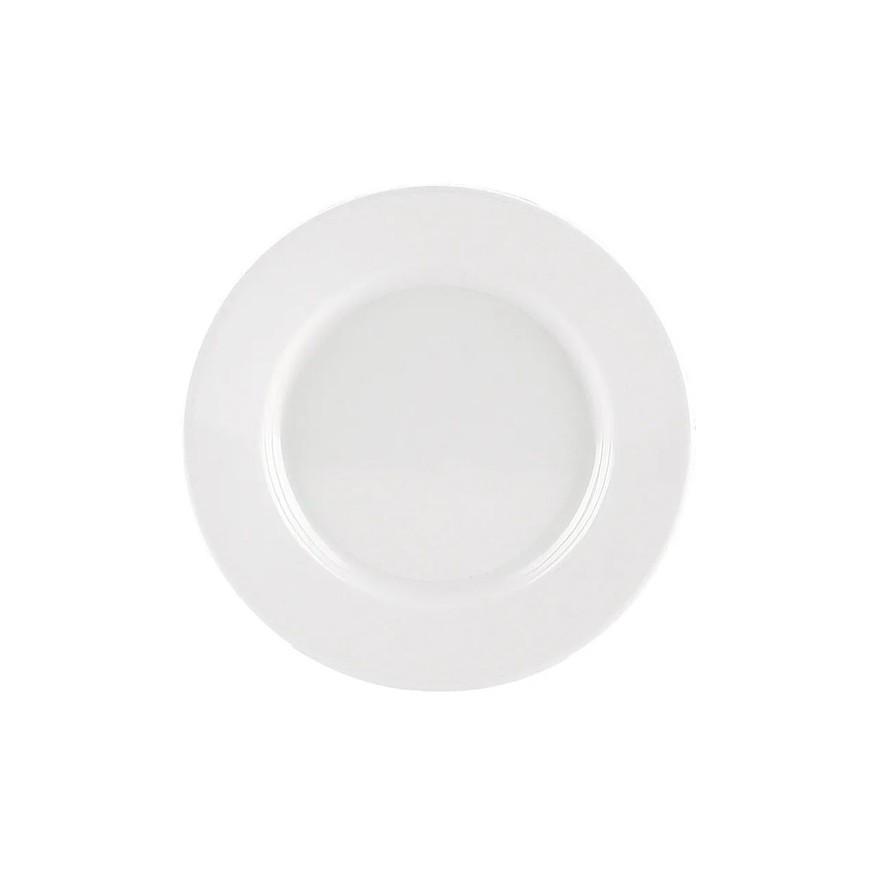 CAC China MLRN-5 Maxwell Plate, 5½" Round Rolled Edge, White Melamine - 1 Dozen