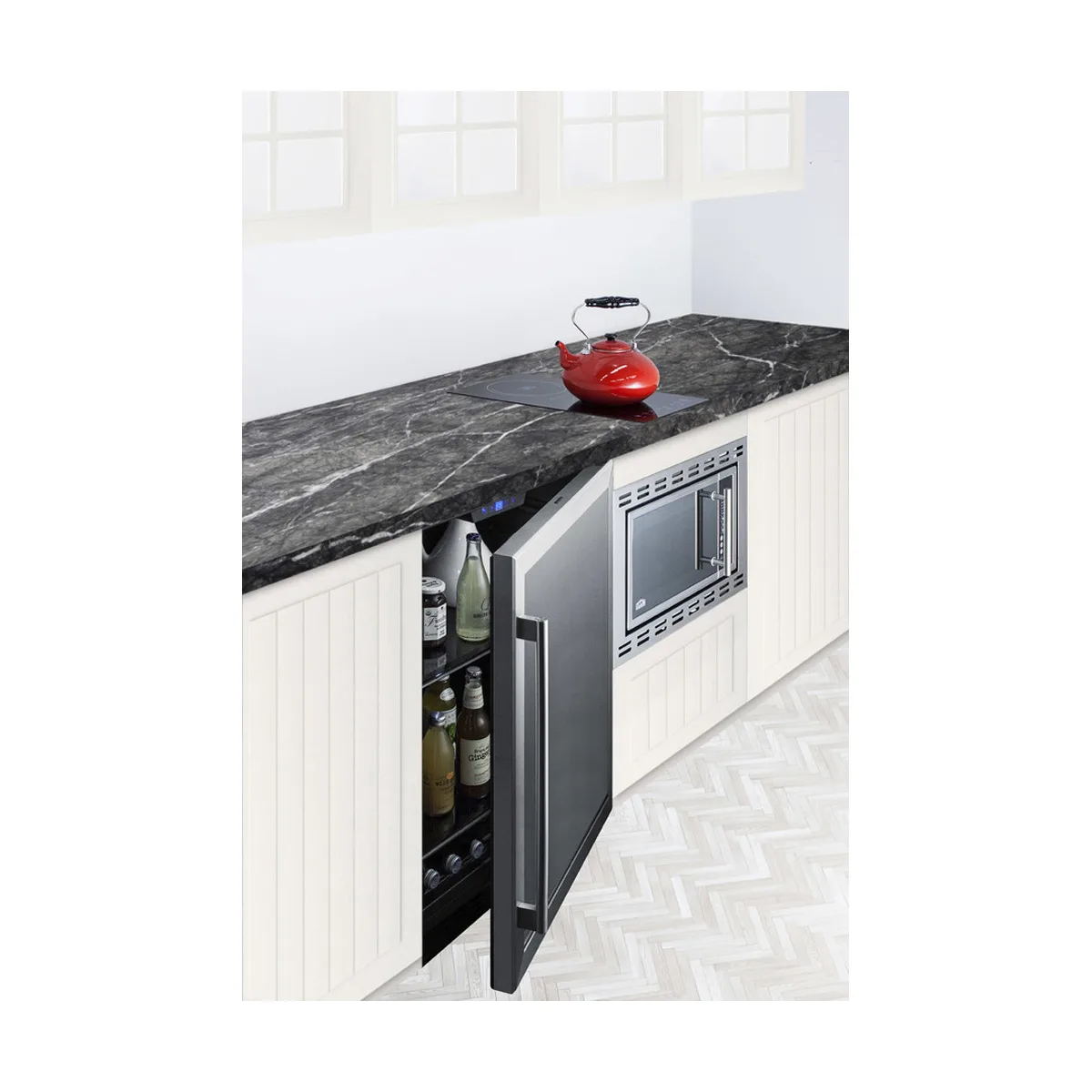 Summit AL57GCSS 24" Built-in Undercounter Glass Door Refrigerator in Stainless Steel, ADA compliant, 5 cu. ft.