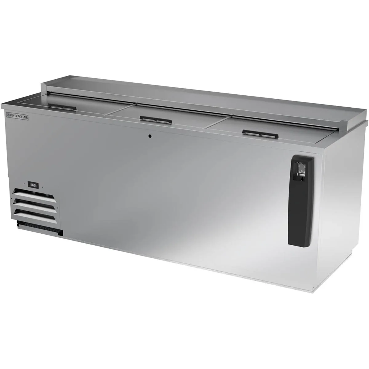 Beverage Air DW79HC-S 80" Deep Well Bottle Cooler w/ 3 Sliding Lids, 5 Dividers, 24.1 cu. ft.