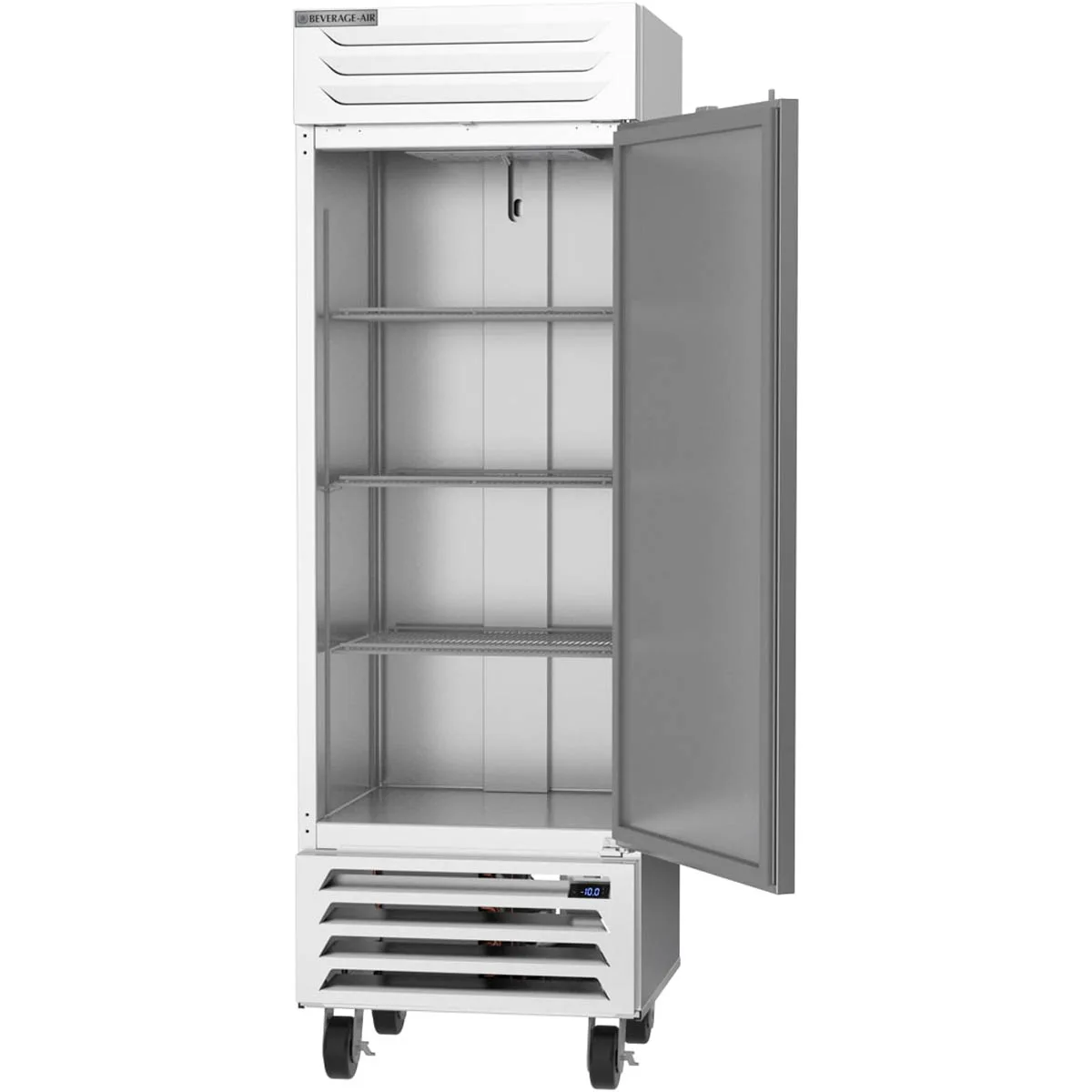 Beverage Air FB12HC-1S 24" 1-Solid Door Reach-In Freezer, Bottom Mount, 11.9 cu. ft., Stainless Steel Front