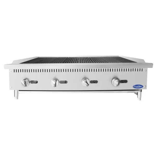 Atosa USA ATRC-48 48" Countertop Gas Charbroiler, (4) Stainless Steel Burners with Manual Controls