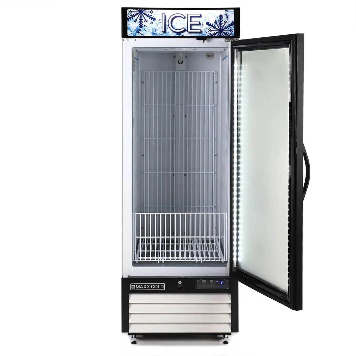 Maxx Cold MXM1-23FHC-ICE 27" Glass Door Freezer Merchandiser, 23 cu. ft.