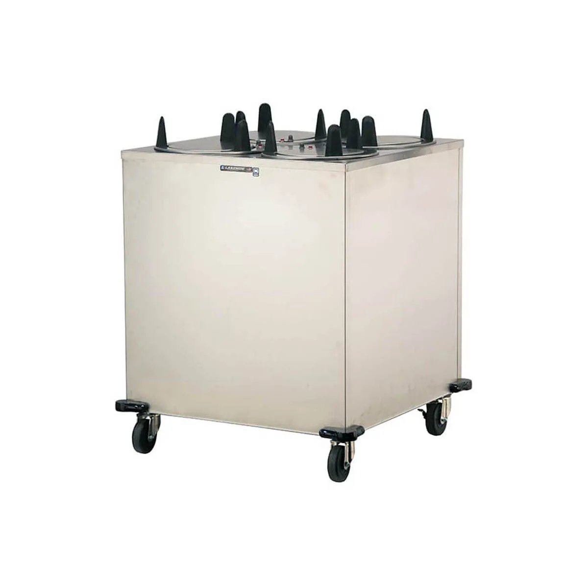 Lakeside 6406 Mobile Enclosed 4-Stack Dish Dispenser w/ 6.5" Dia. Dish Size, Heated