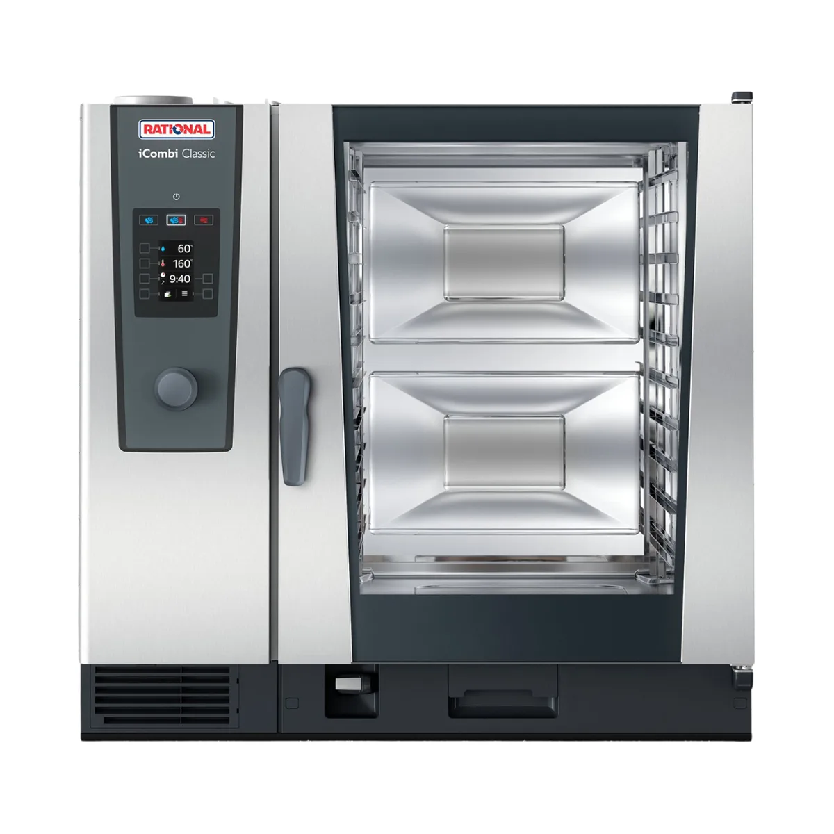 RATIONAL ICC 10-FULL E 480V 3 PH Full Size 10 Pan Electric Combi Oven w/ Manual Controls, Steam Generator