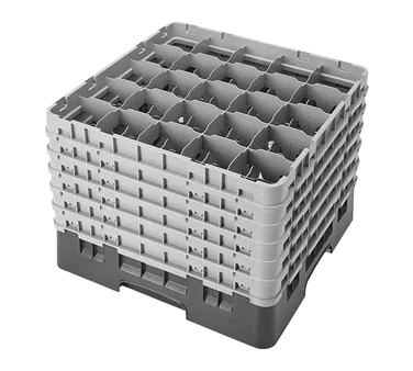 Cambro 25S1214414 Camrack Glass Rack, Teal, Full Size, 19-3/4 x 19-3/4, 25 Compartments, 3-7/16 Max Dia