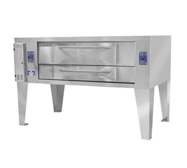 Bakers Pride Y-602BL 78" Double Deck Gas Pizza Oven