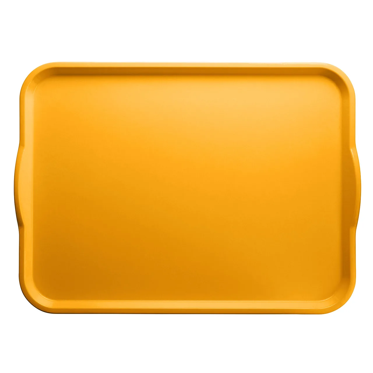 Cambro 1520H504 Camtray Rectangular Cafeteria Tray, 15" x 20", Fiberglass, Mustard Yellow Handles