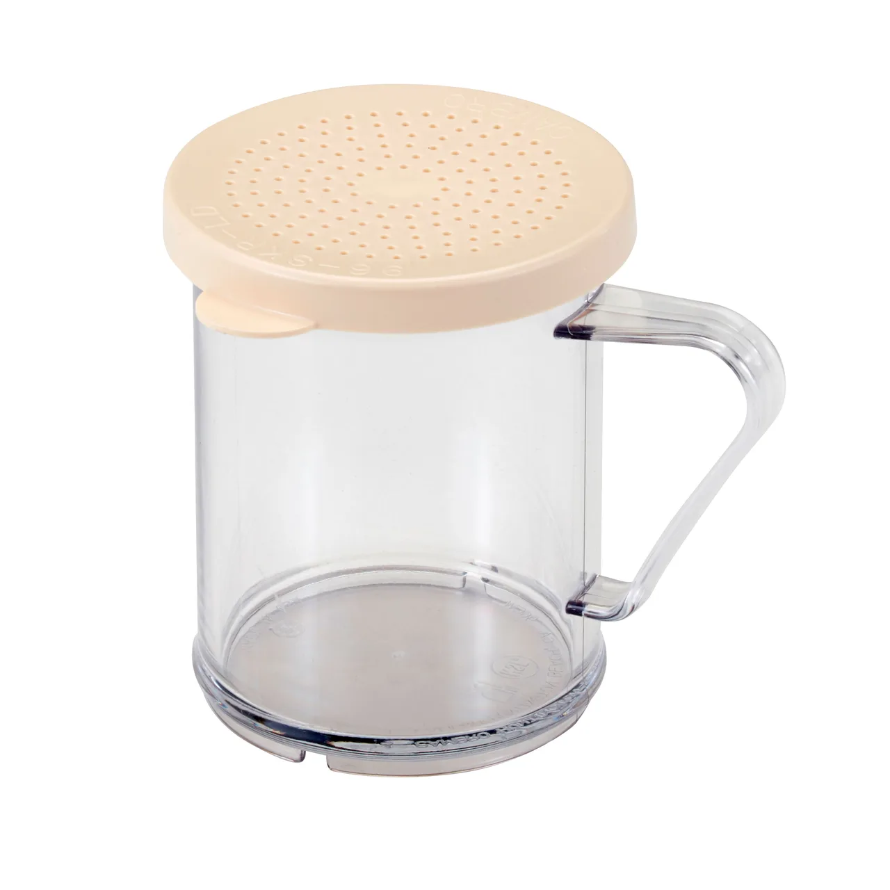 Cambro 96SKRLD406 Camwear® Lid for Salt & Pepper Shaker, Beige Poly, Perforated Top, Dishwasher Safe