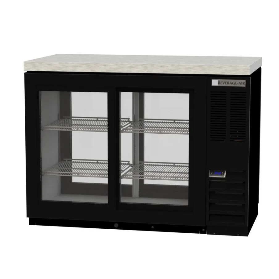 Beverage Air BB48HC-1-GS-F-PT-B-27 48" Pass-Thru Glass Door Back Bar Cooler