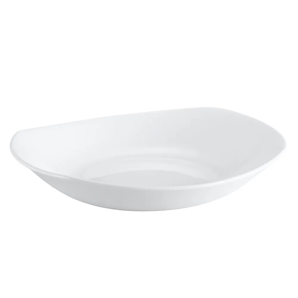 CAC China EVT-BT10 - 32 oz Salad Bowl, 10" x 9-1/8" x 1-3/4", Porcelain, Safe - 1 Dozen