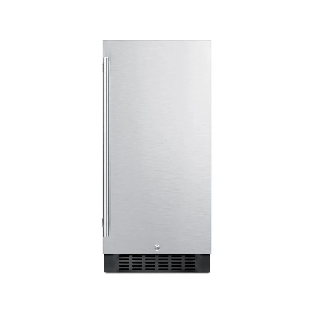 Summit SPR316OS 15" Built-in Stainless Steel Door Outdoor Refrigerator in Black, 3 cu.ft