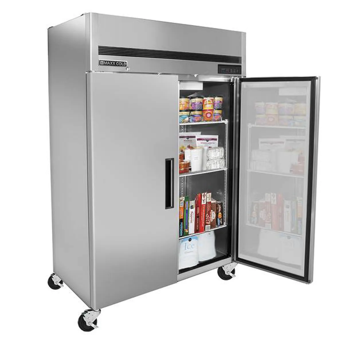 Maxx Cold MCFT-49FDHC 54" 2-Solid Door Reach-In Freezer, Top Mounted, 42.8 cu. ft.