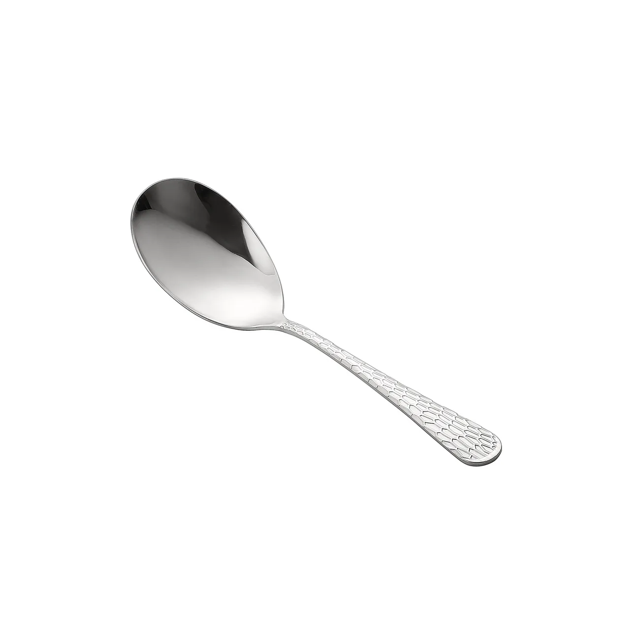 CAC China 8015-17 Solid Serving Spoon, 9" Long, Heavy Weight, 18/8 Stainless Steel, Handle - 1 Dozen