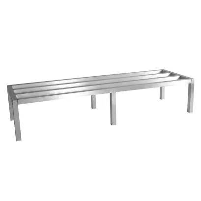 CAC China ALDR-2060 Vented Dunnage Rack, 60"L x 20"W x 12"H, 1800 lbs, Heavy Duty Aluminum, NSF