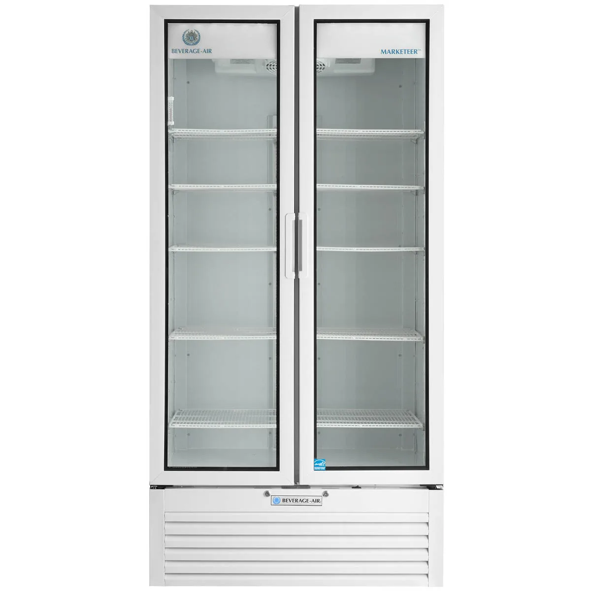 Beverage Air MT34-1W 39" 2-Section Marketeer Glass Door Merchandiser in Black, 26.12 cu. ft.