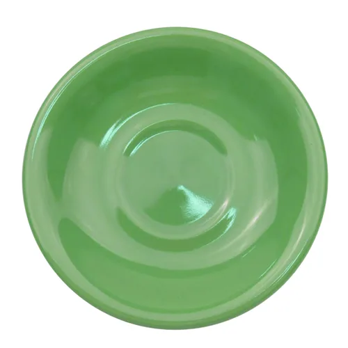 CAC China LV-2-G Las Vegas Saucer, 6" Dia x 1" H, Green Ceramic, Dishwasher Oven Safe - 1 Dozen