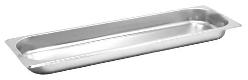 Omcan USA 80648 Half‑Size Long Stainless Steel Steam Table Pan, 1.5" Deep, 24‑Gauge, NSF