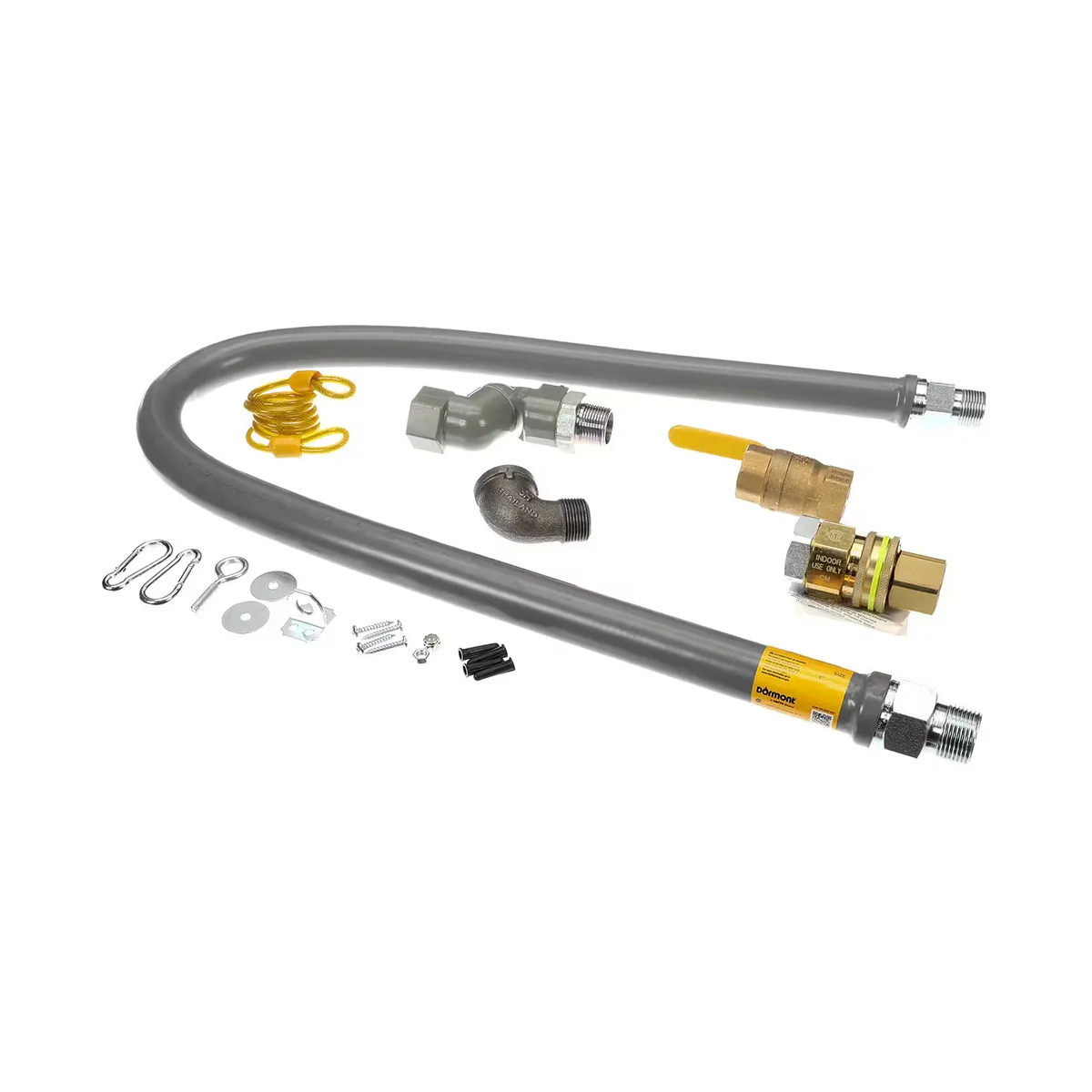 Dormont RG100S60 ReliaGuard 60" Gas Connector Kit, SwivelGuard, Snap Quick-Disconnect, 1" Diameter