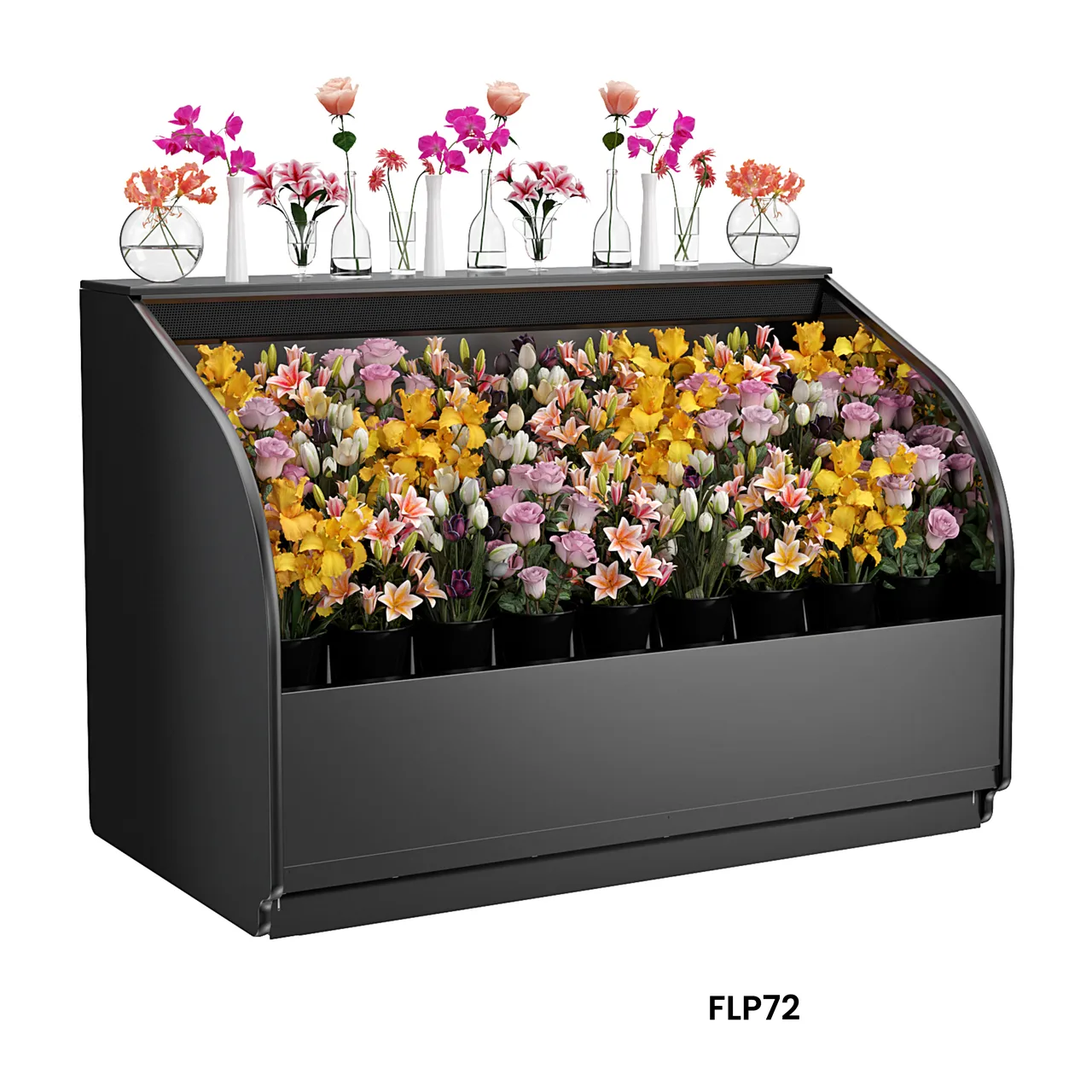 Structural Concepts FLP72 Allure Self‑Service Refrigerated Merchandiser, 74.25" W, Remote DX
