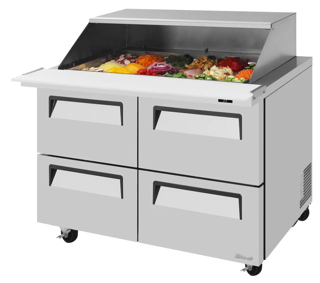 Turbo Air TST-48SD-18-D4-N-SL Mega Top Sandwich / Salad Unit Refrigerated Counter