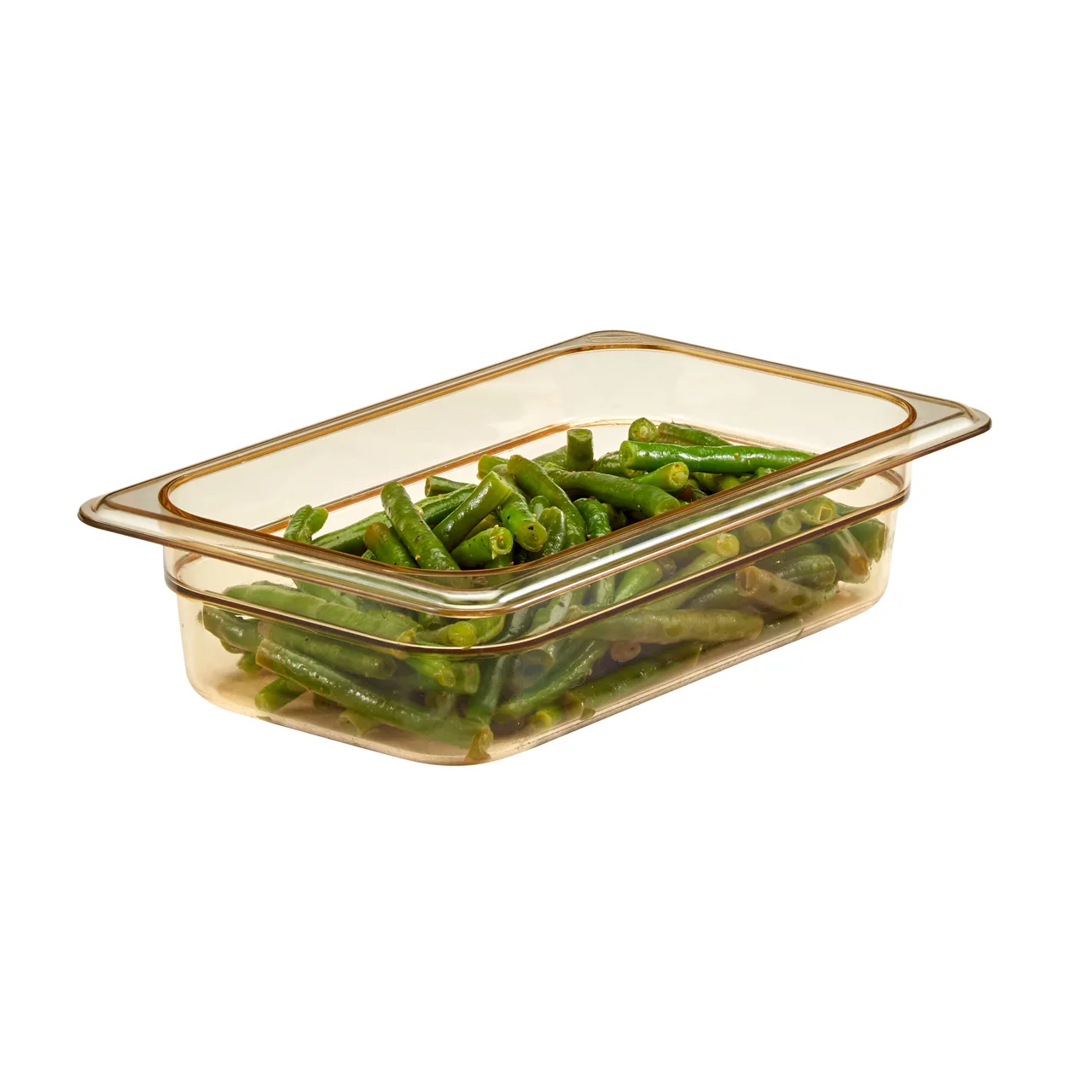 Cambro 42HP150 H‑Pan 1/4‑Size Food Pan, 2‑1/2″ Deep Amber, -40°F to 375°F NSF